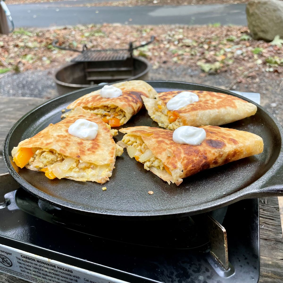 Campsite Breakfast Food: Cheesy Quesadillas Recipe